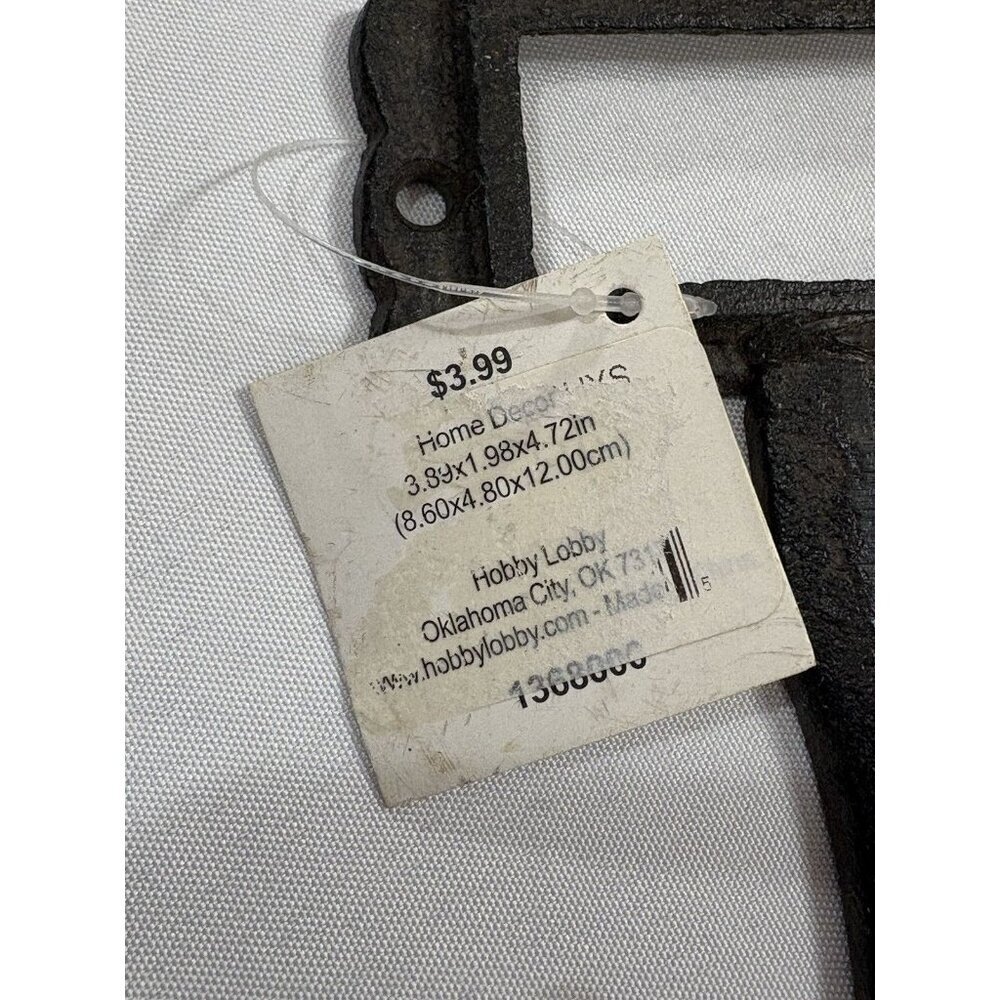 Cast Iron Name Slot Wall Hook Key Towel Coat Hanger Rustic Brown - Picture 4 of 4